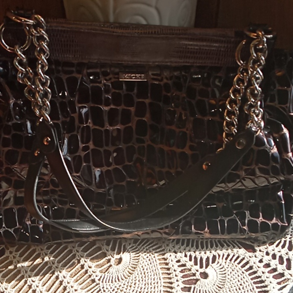 Miche faux Leathue oversized with chain Handel purse